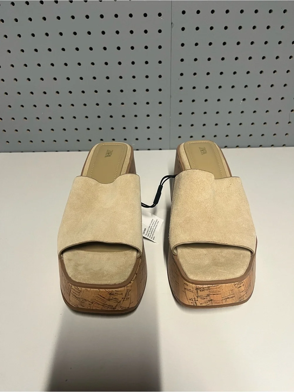 NWT Zara Leather Chunky Platform Sandal
